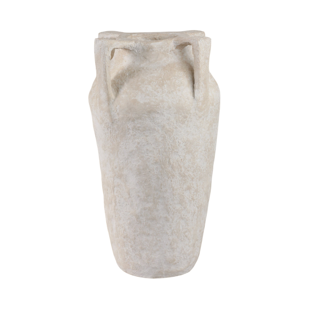 26x15" Paper Mache Handle Vase, White