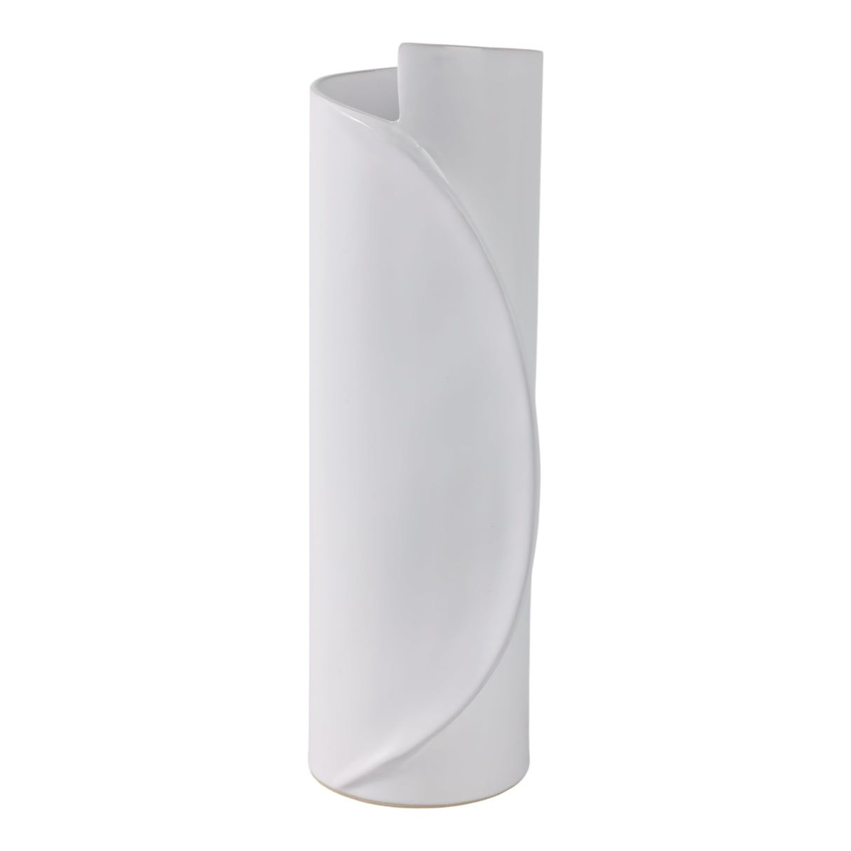 18x7" Wrap Around Vase, White