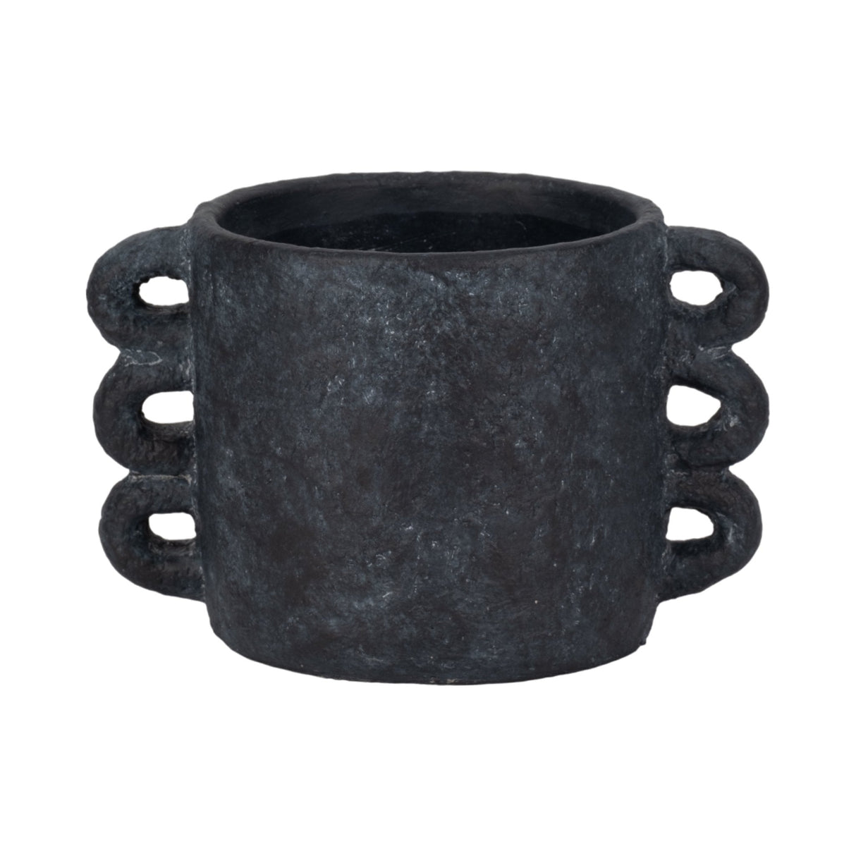 10" Arch Handle Planter, Black