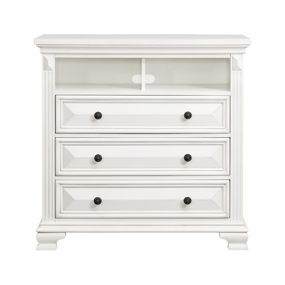 Calloway Media Chest White Color