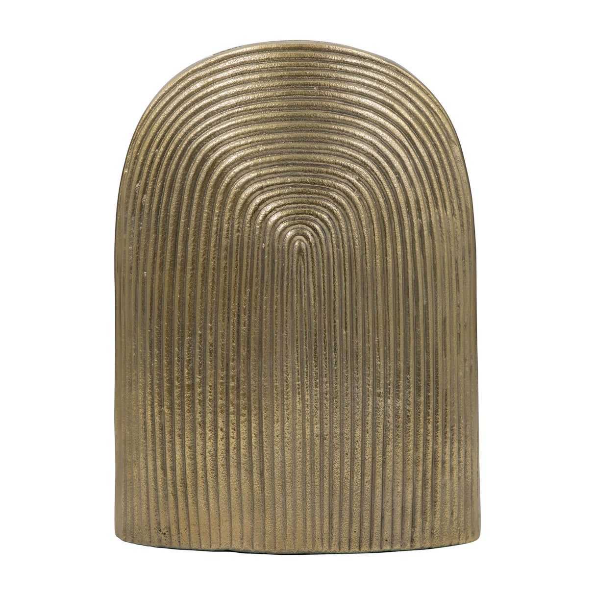Metal, 14" Arch Vase, Champagne