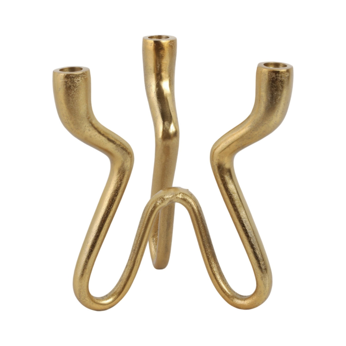 10x9" Loopy 3-taper Holder, Gold