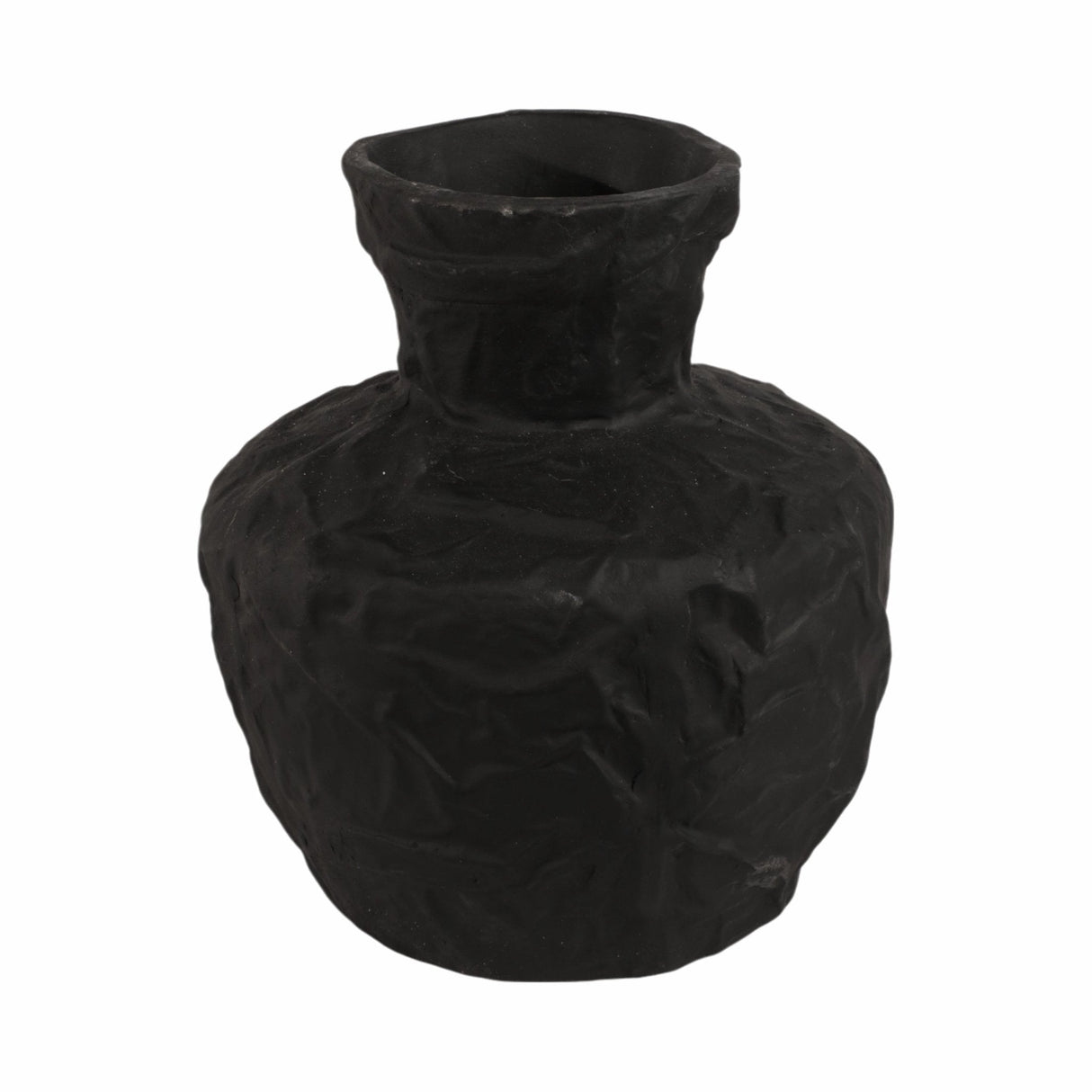 11" Cleo Medium Black Ecomix Vase