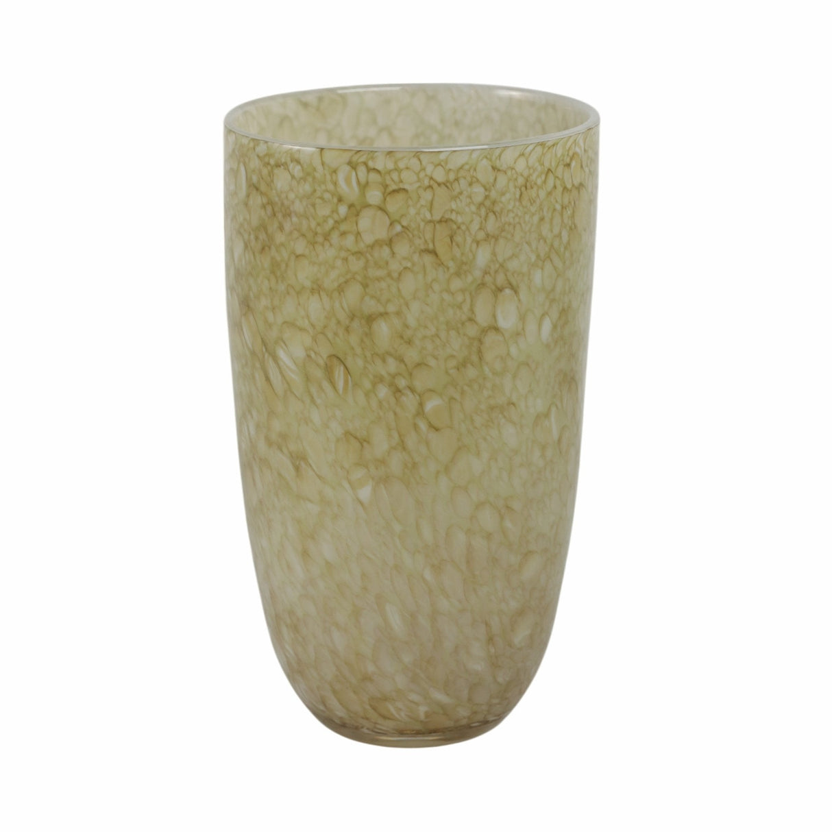 12" Addis Large Green Glass Vase