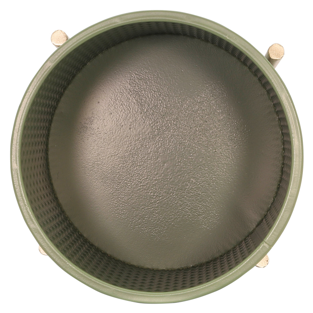 S/2 DIAMOND PLANTER ON METAL STAND, OLIVE/GOLD