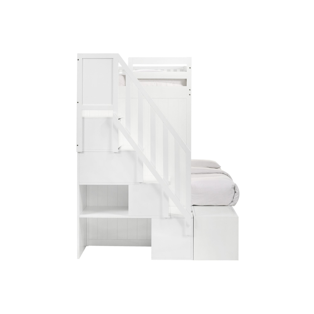 Brian Twin Over Full Bunk Bed W/Three Storage Drawers In White