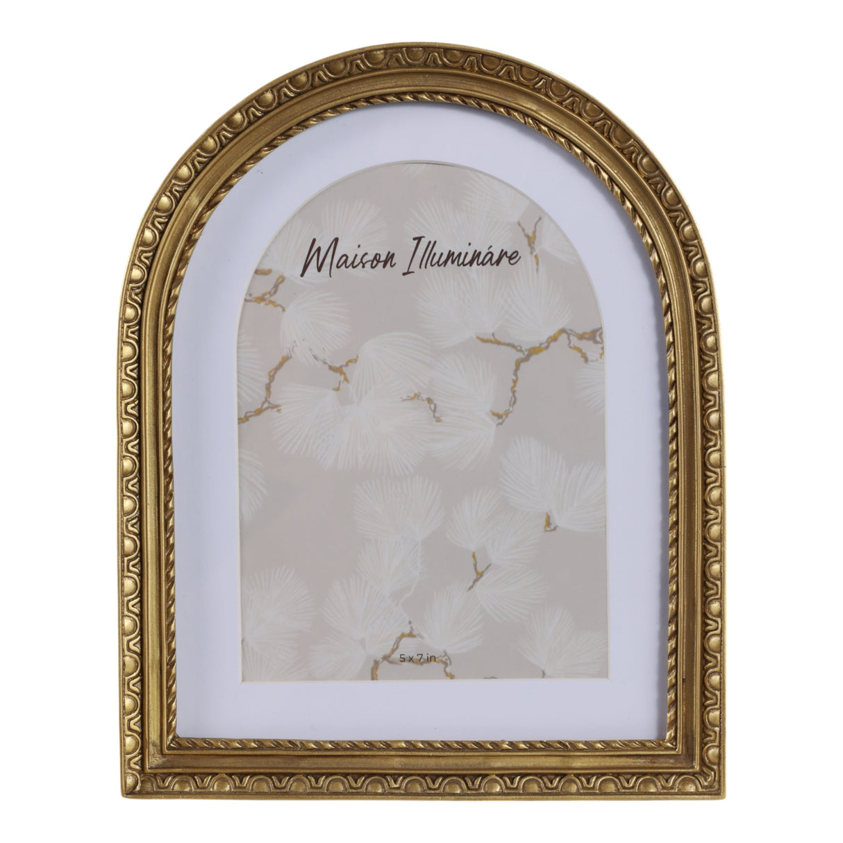 7x9 Photo Frame Matted To 5x7 Gilded Arch, Gold