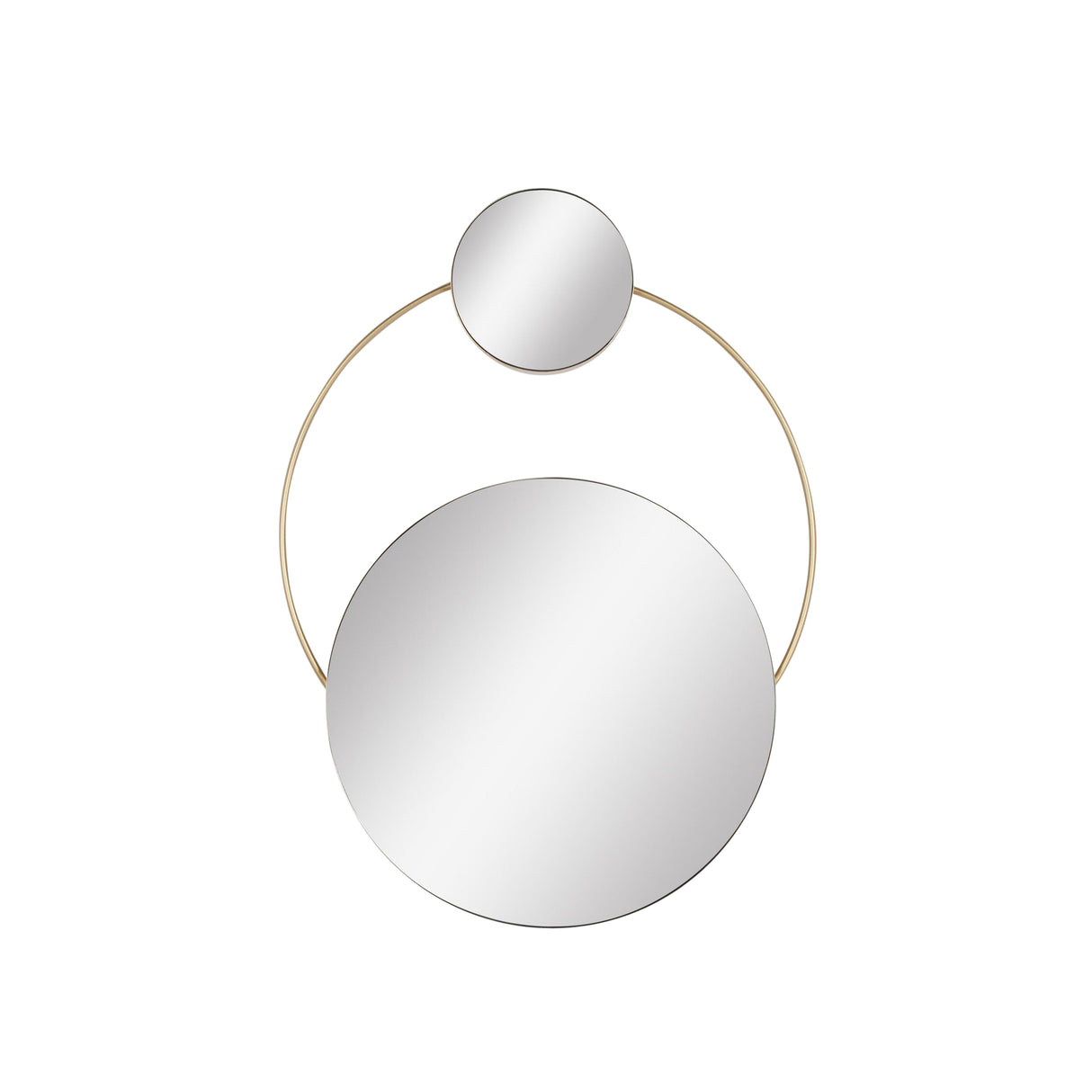 METAL 33"H WALL MIRROR, GOLD, WB