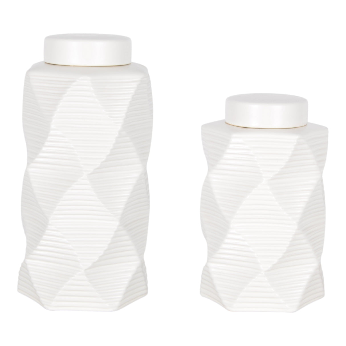 S/2 10/13" Salzburge White  Jars