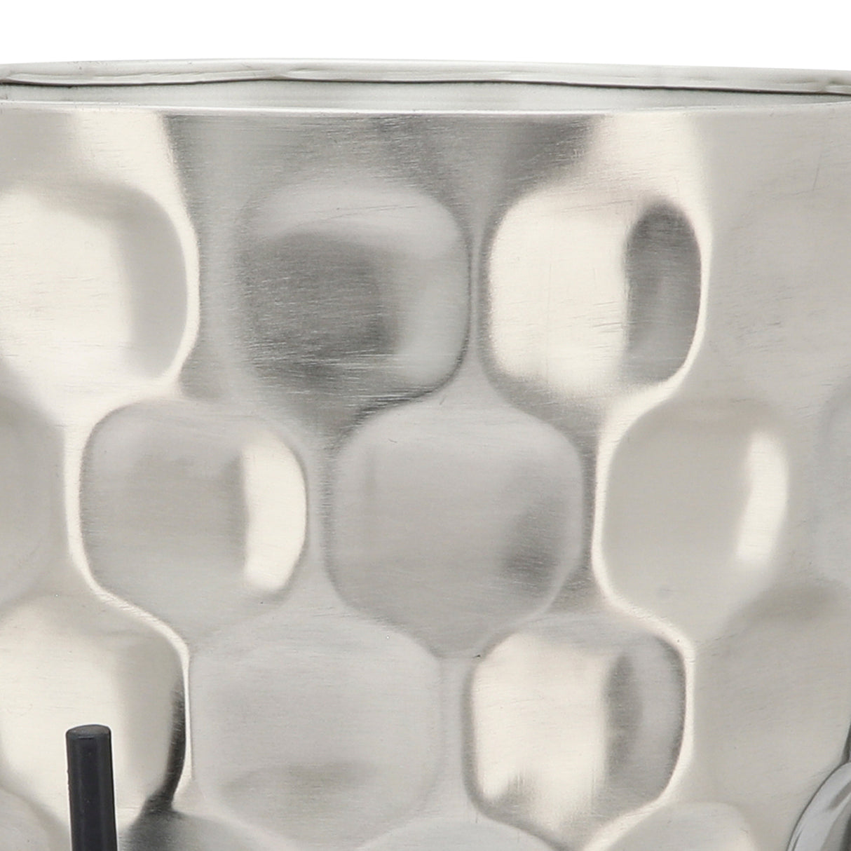 S/2 METAL 12/15" HAMMERED PLANTER, SILVER