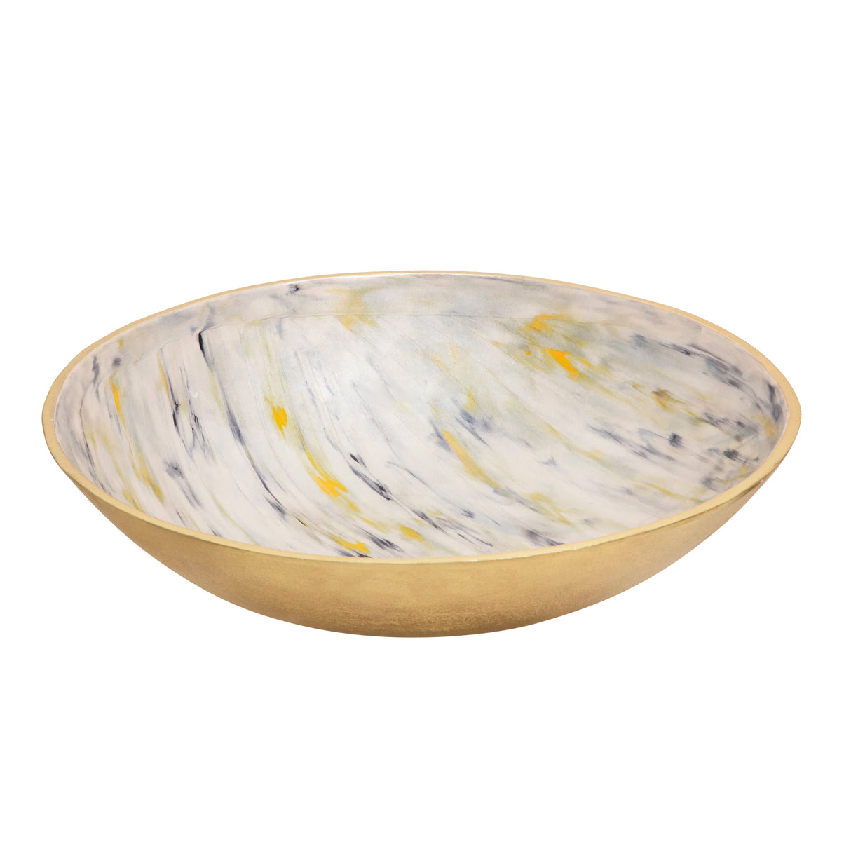 S/2 DECORATIVE METAL TRAY, IVORY