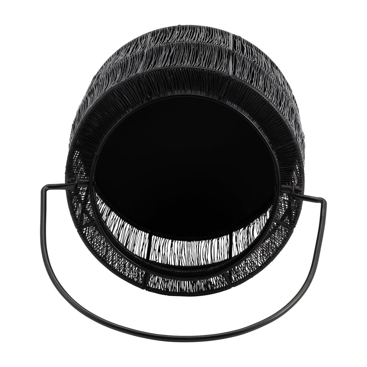 METAL 10.25" WIRE LANTERN, BLACK