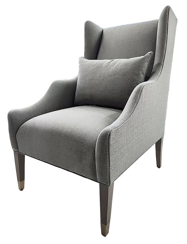 HARPER Vintage Gray Wing Chair