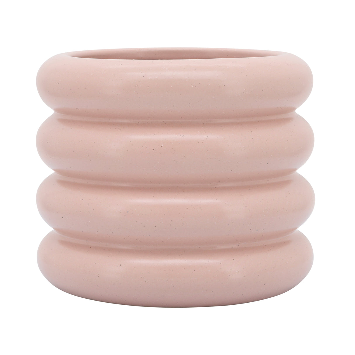 CER, 8" BIBENDUM PLANTER, DUSTY ROSE