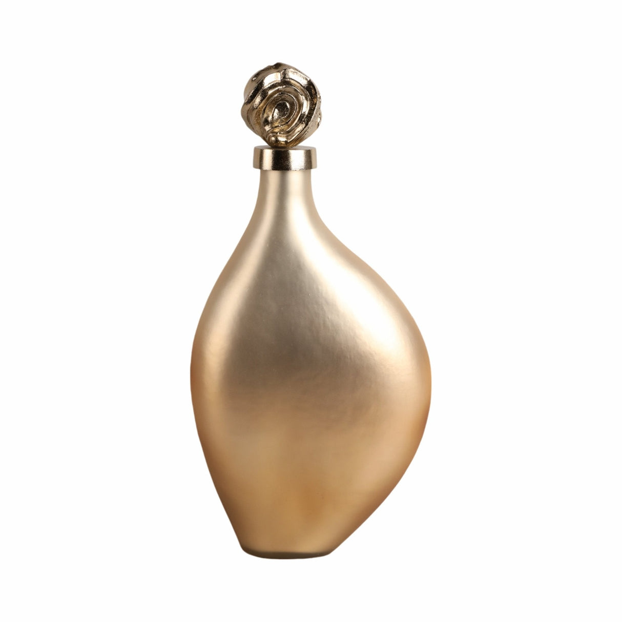 18" Dakar Md Glass Bottle W/aluminum Lid