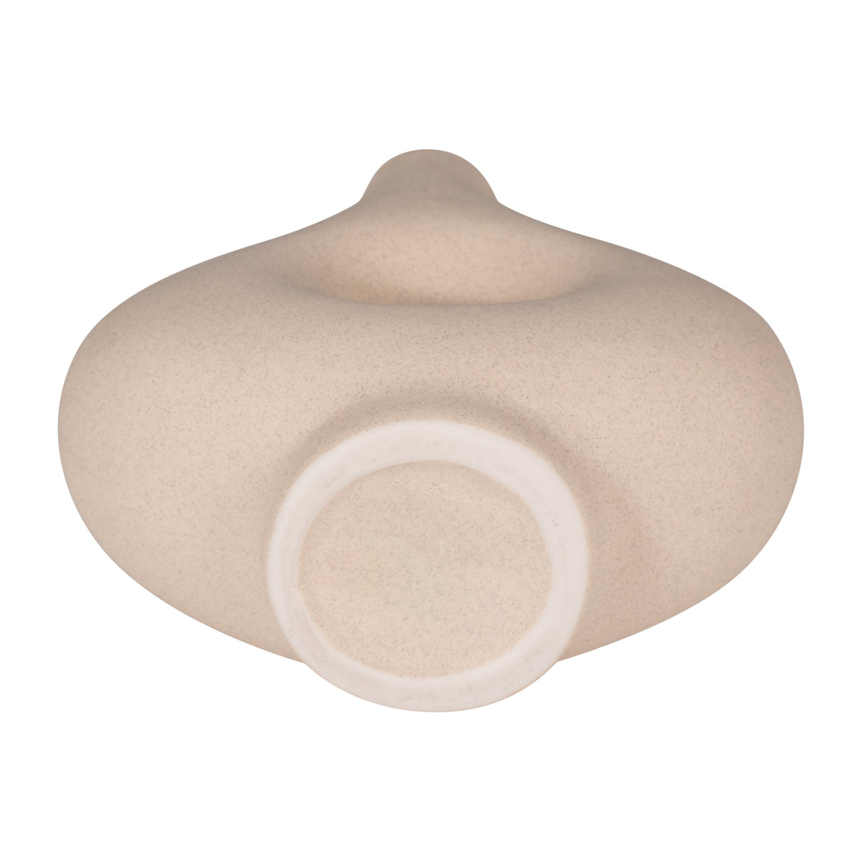 CER, 7" SHORT OPEN CUT-OUT NOMAD VASE, IVORY