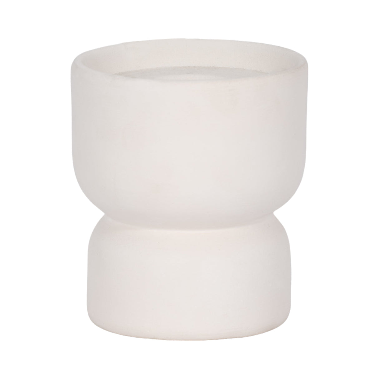 CLAY, 5" STACKED TEXTURED VASE, IVORY