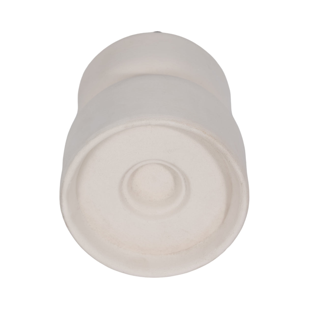 CLAY, 5" STACKED TEXTURED VASE, IVORY