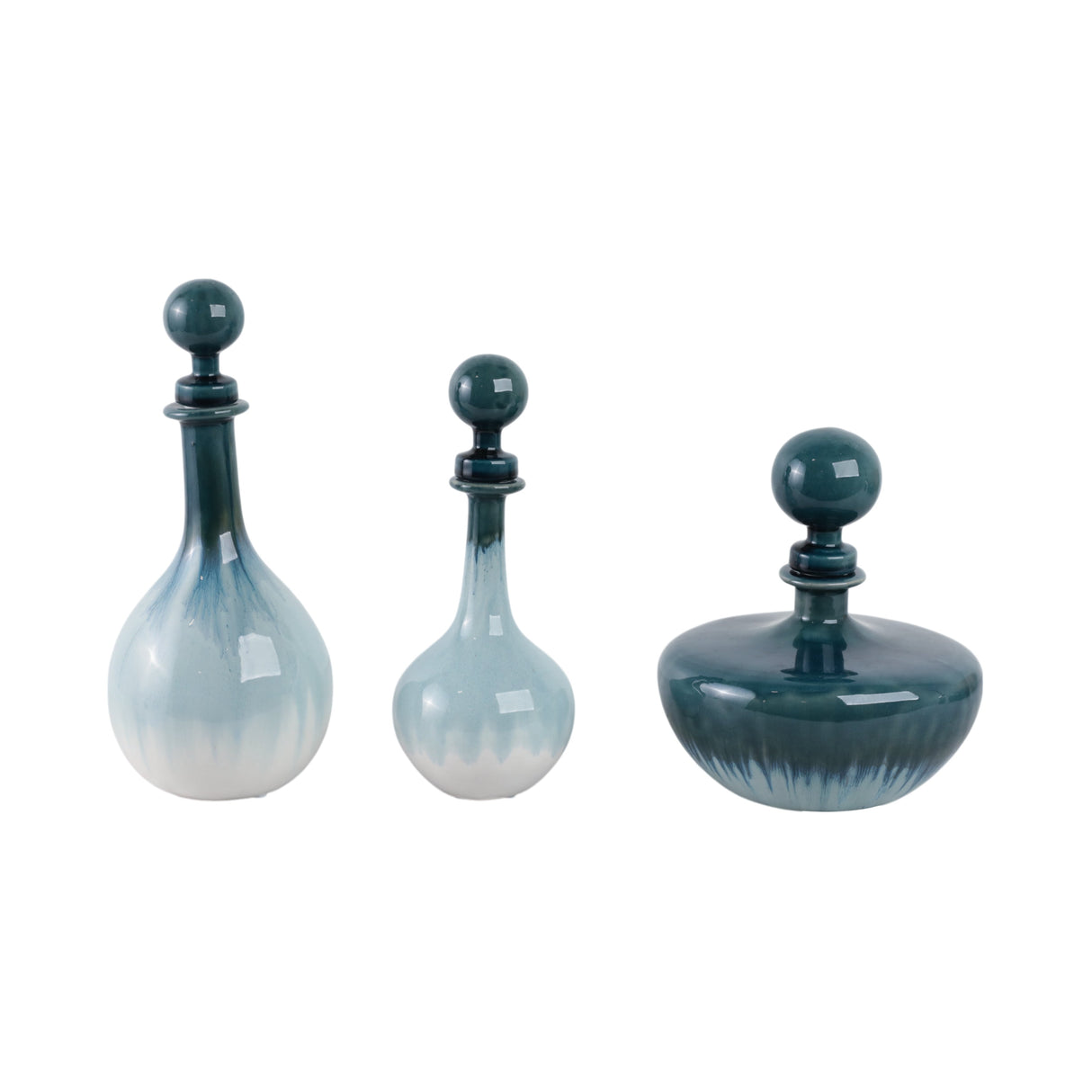 S/3 10/12/14" Astoria Ceramic Bottles