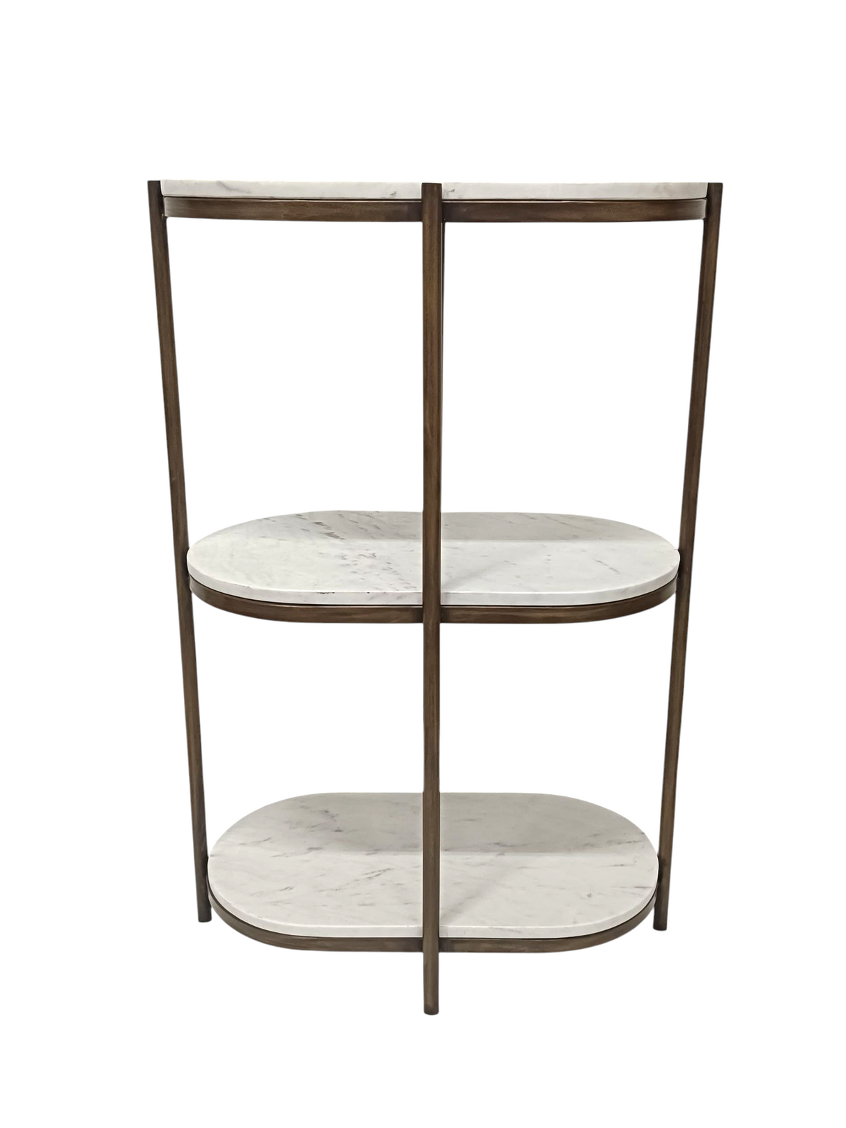 side table iron and marble 14x24x36"