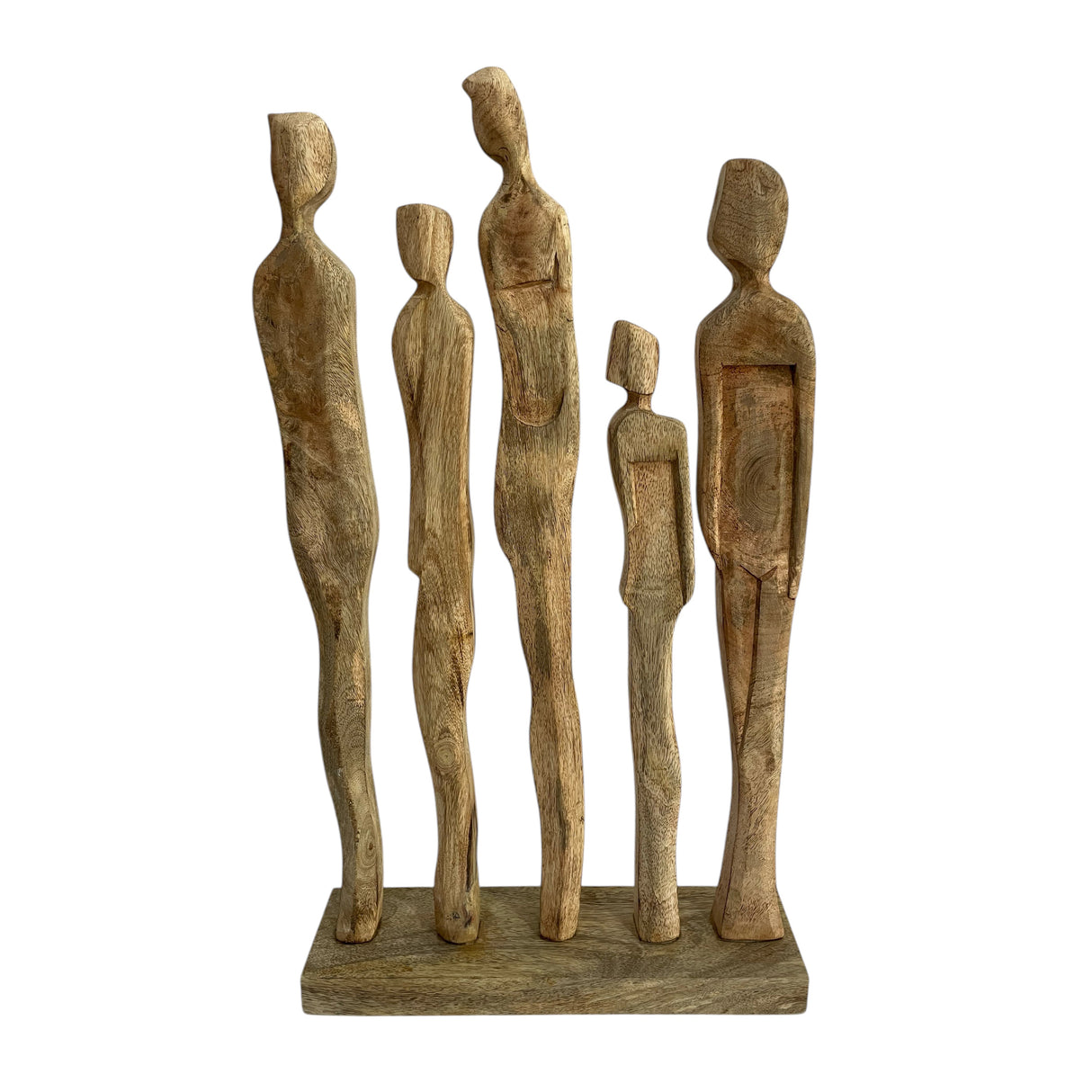 25x15" Standing People Sculpture, Natural