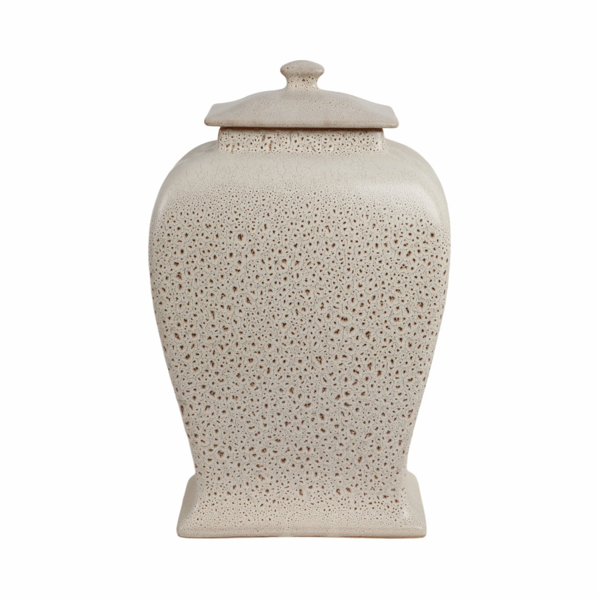 20" Townsend Large Lidded Jar, Beige