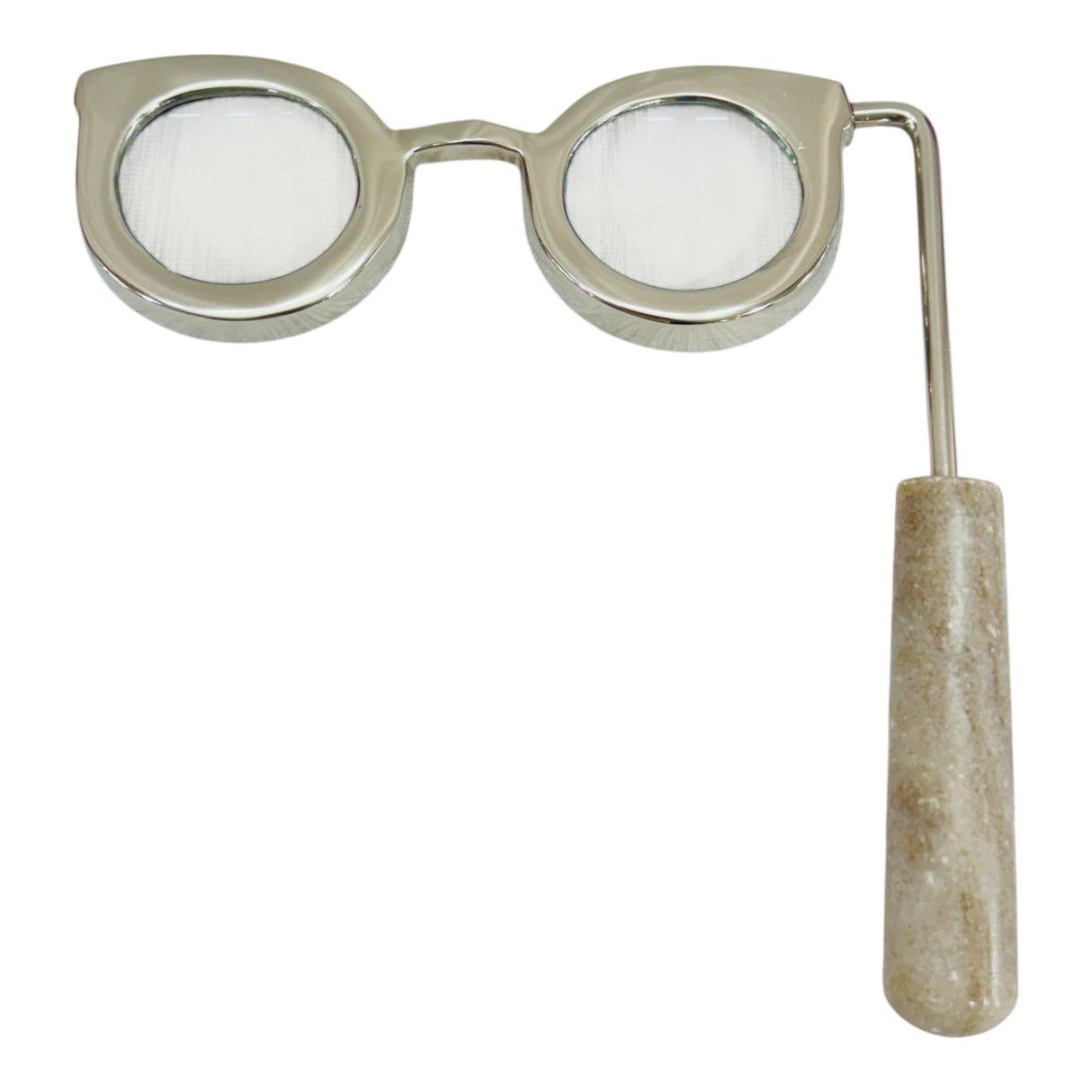 9" Shimon Magnifying Glasses W/beige Marble Handle