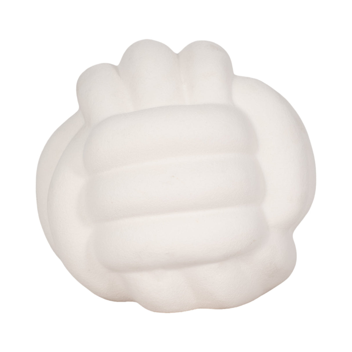 7" KNOT ORB ROUGH TEXTURE, WHITE