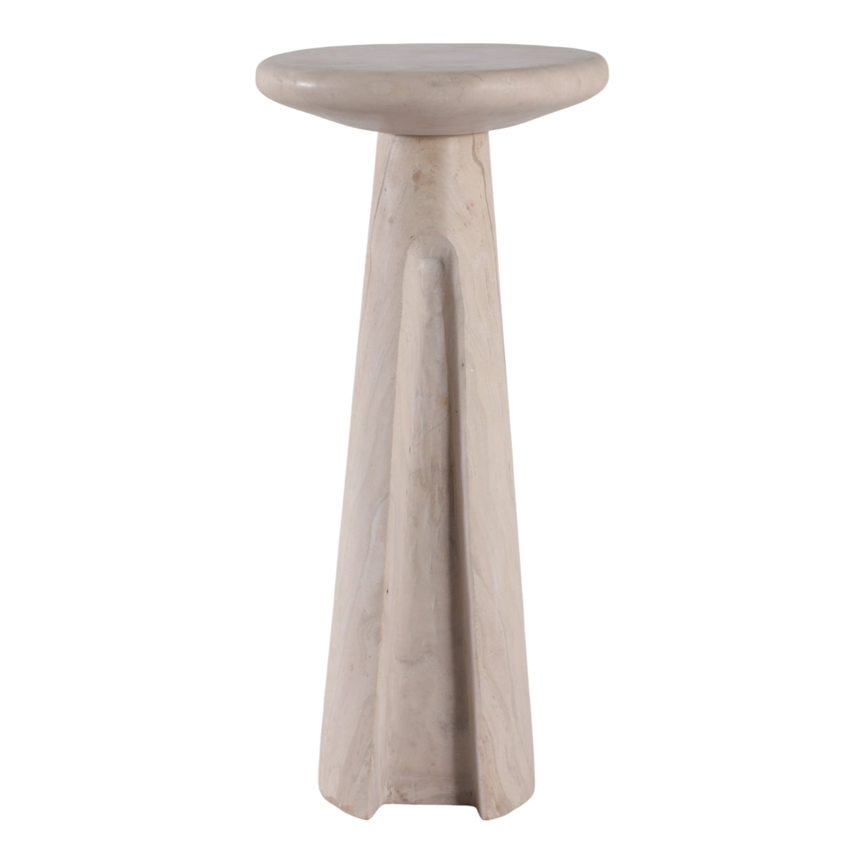Debir Beige Marble Accent Table