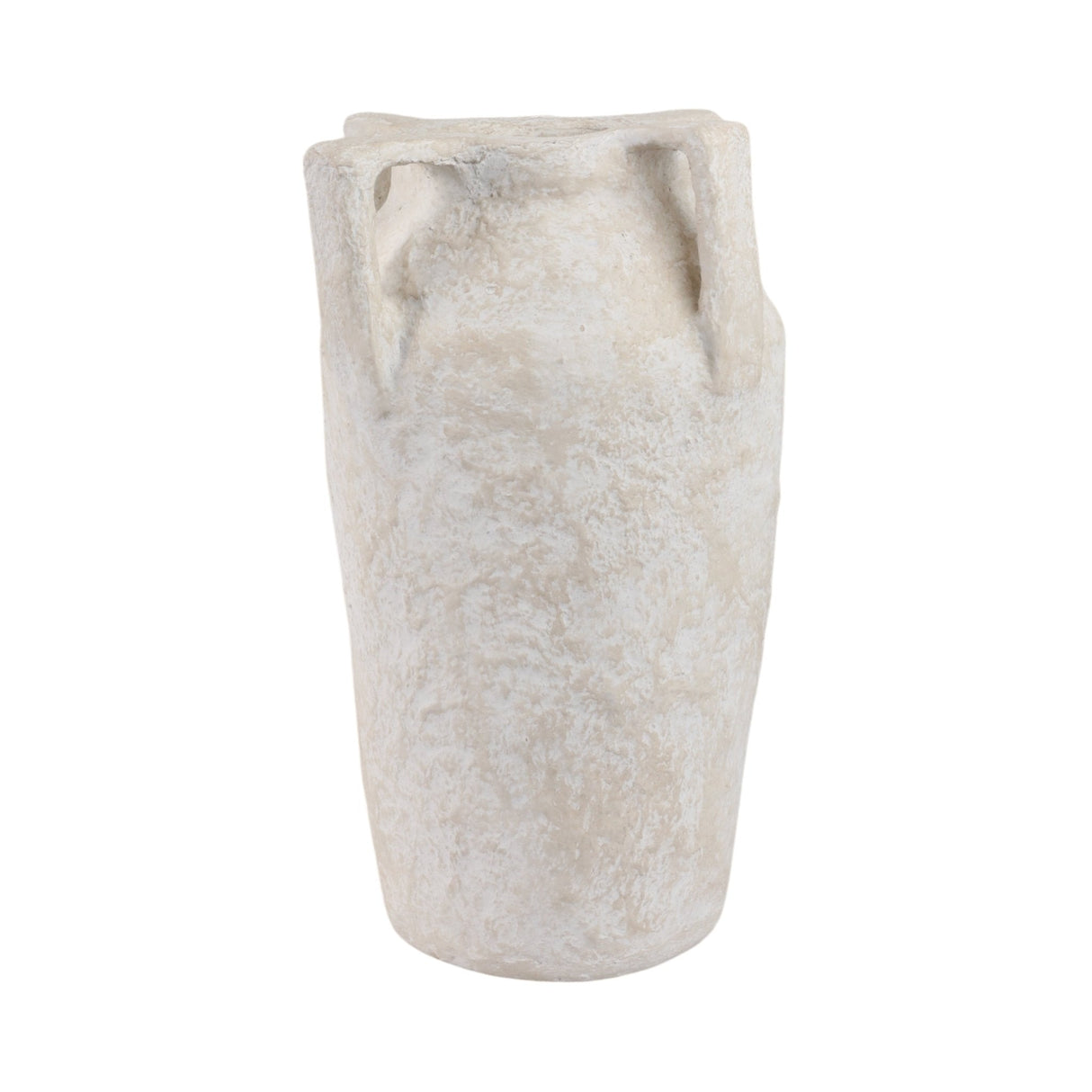20x12" Paper Mache Handle Vase, White