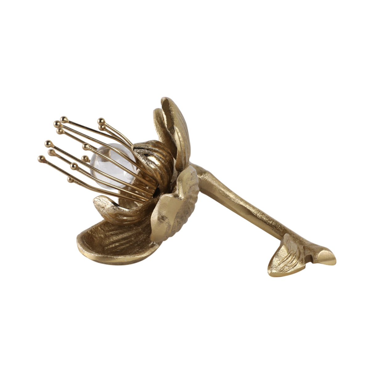 10" Addie Metal Flowers, Gold