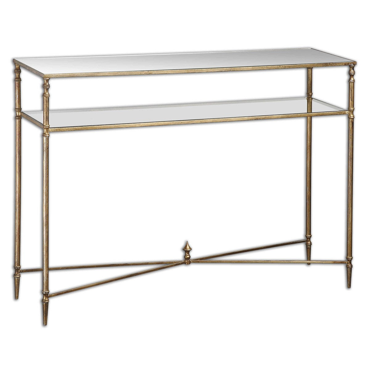 Henzler 114 W x 83 H x 35 D Rectangle Console Table with Mirror Top