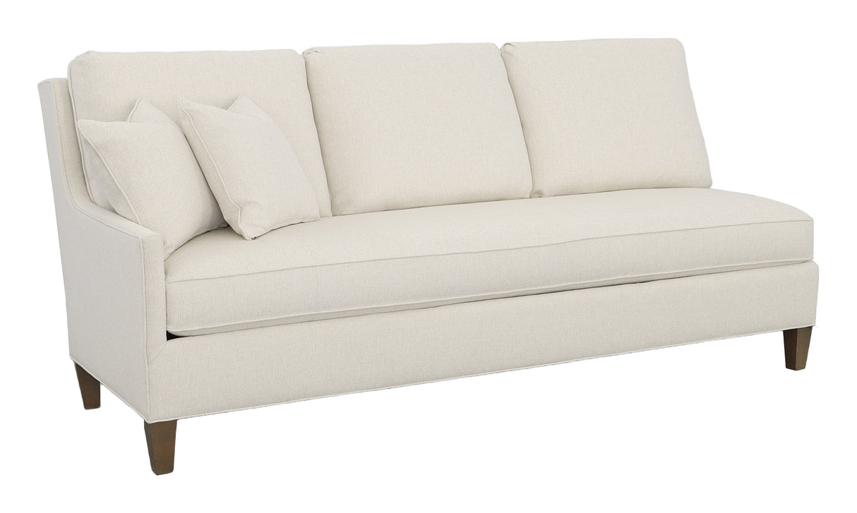 Kelly Left Arm Sofa with Tapered Leg