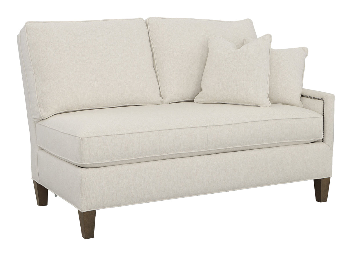 Kelly Right Arm Loveseat with Tapered Leg