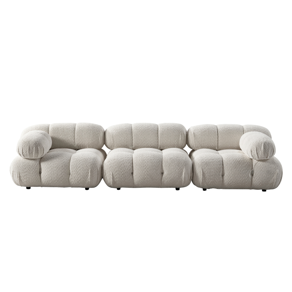 Soft Horizon Cream Sectional Sofa Set