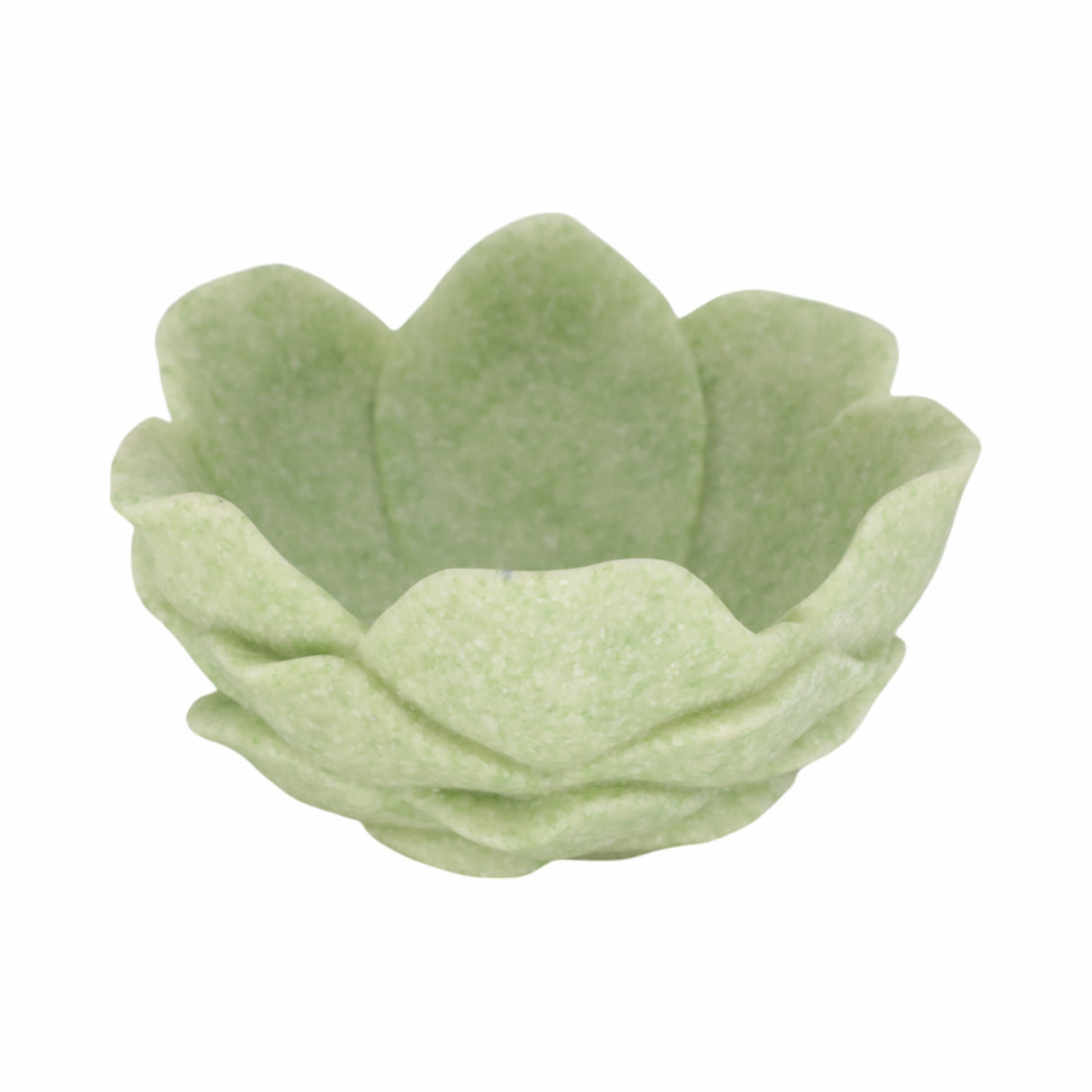 6" Zelen Green Quartz Resin Flower Bowl