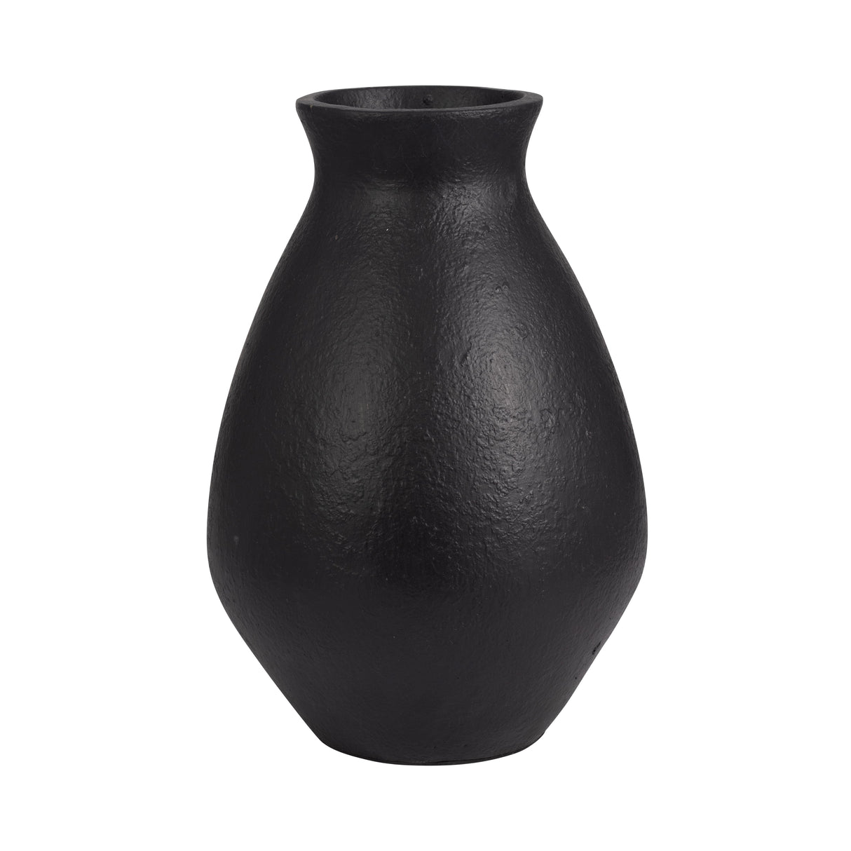 TERRACOTTA, 16" ORGANIC VASE, BLACK