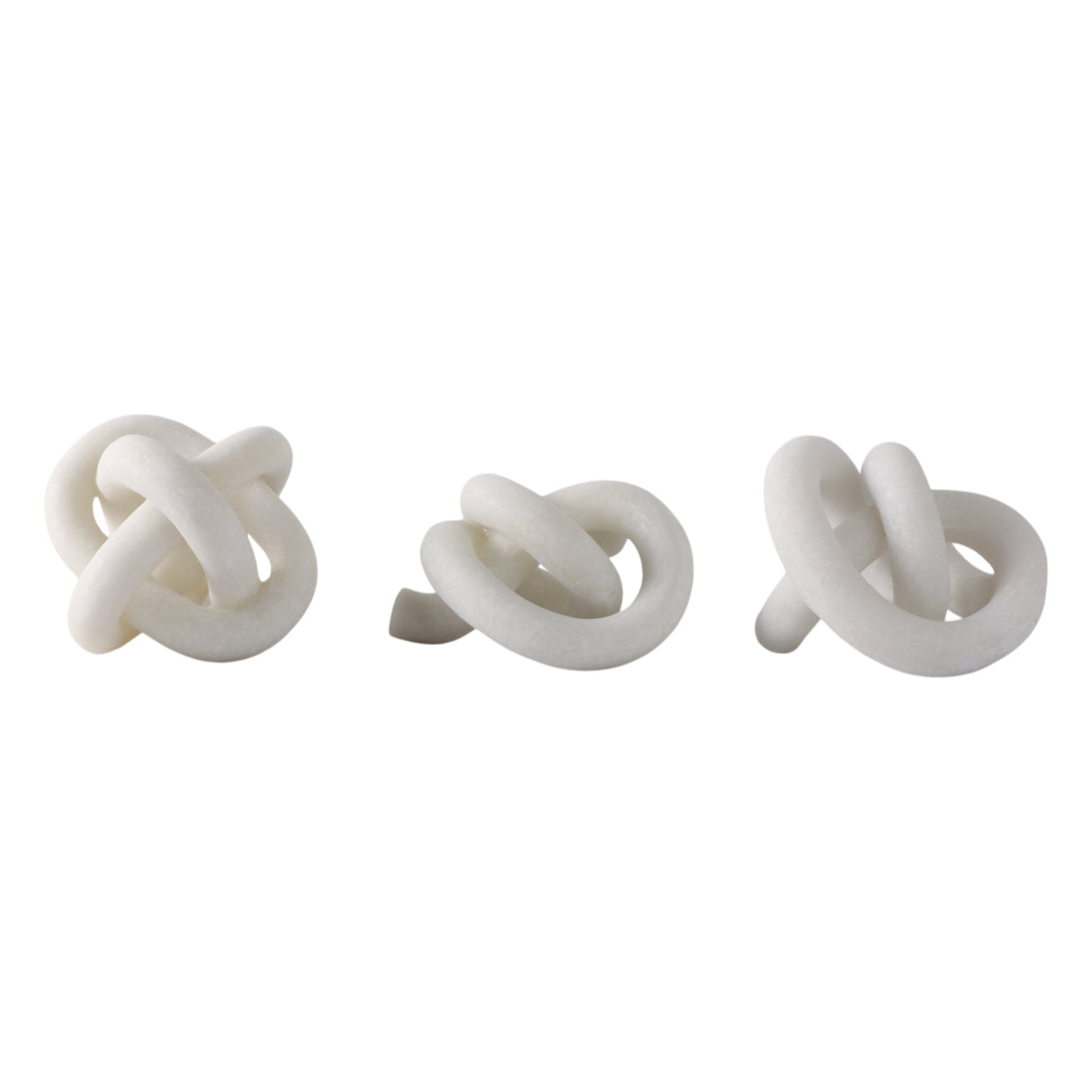 S/3 4/5/5" DAYTON QUARTZ RESIN KNOTS, WHITE