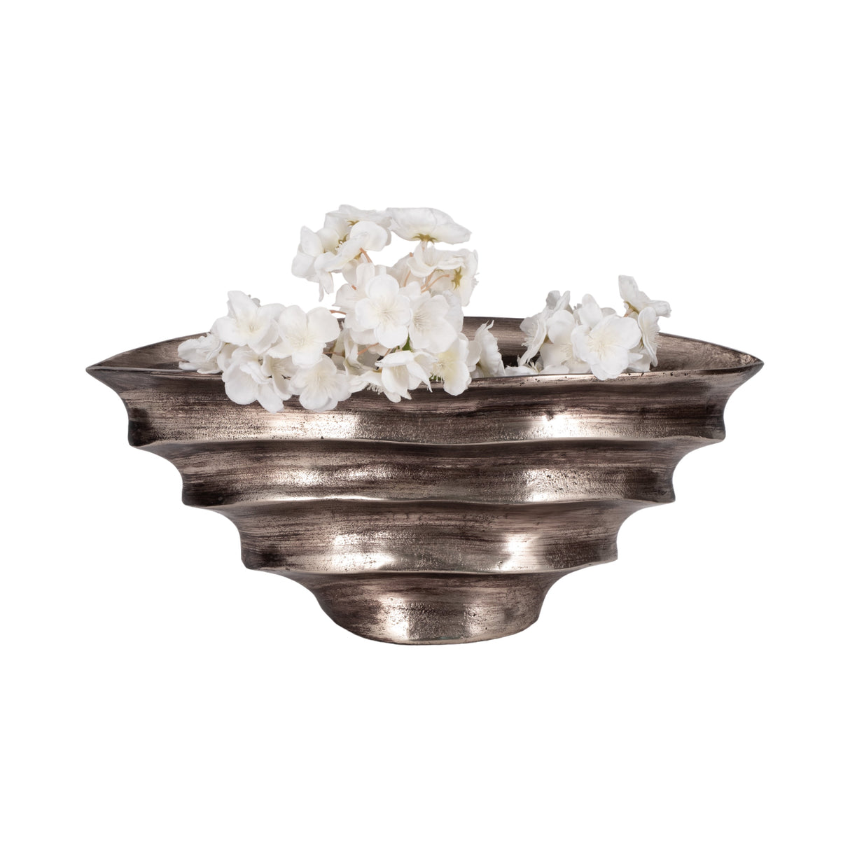 20" Morine Silver Metal Bowl