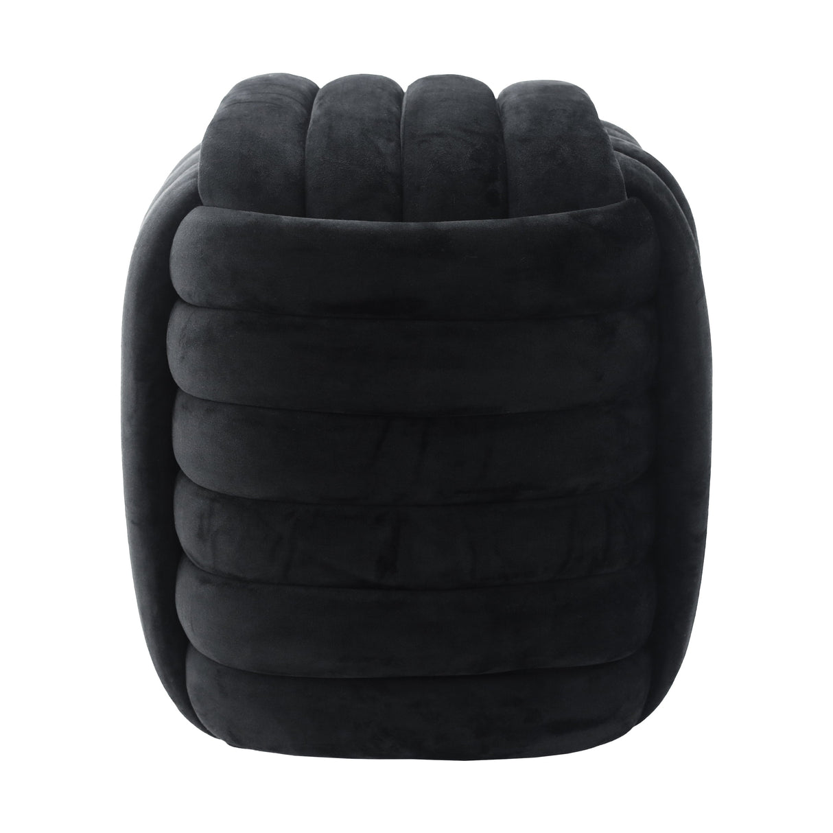 19" Machar Black Velvet Knot Stool