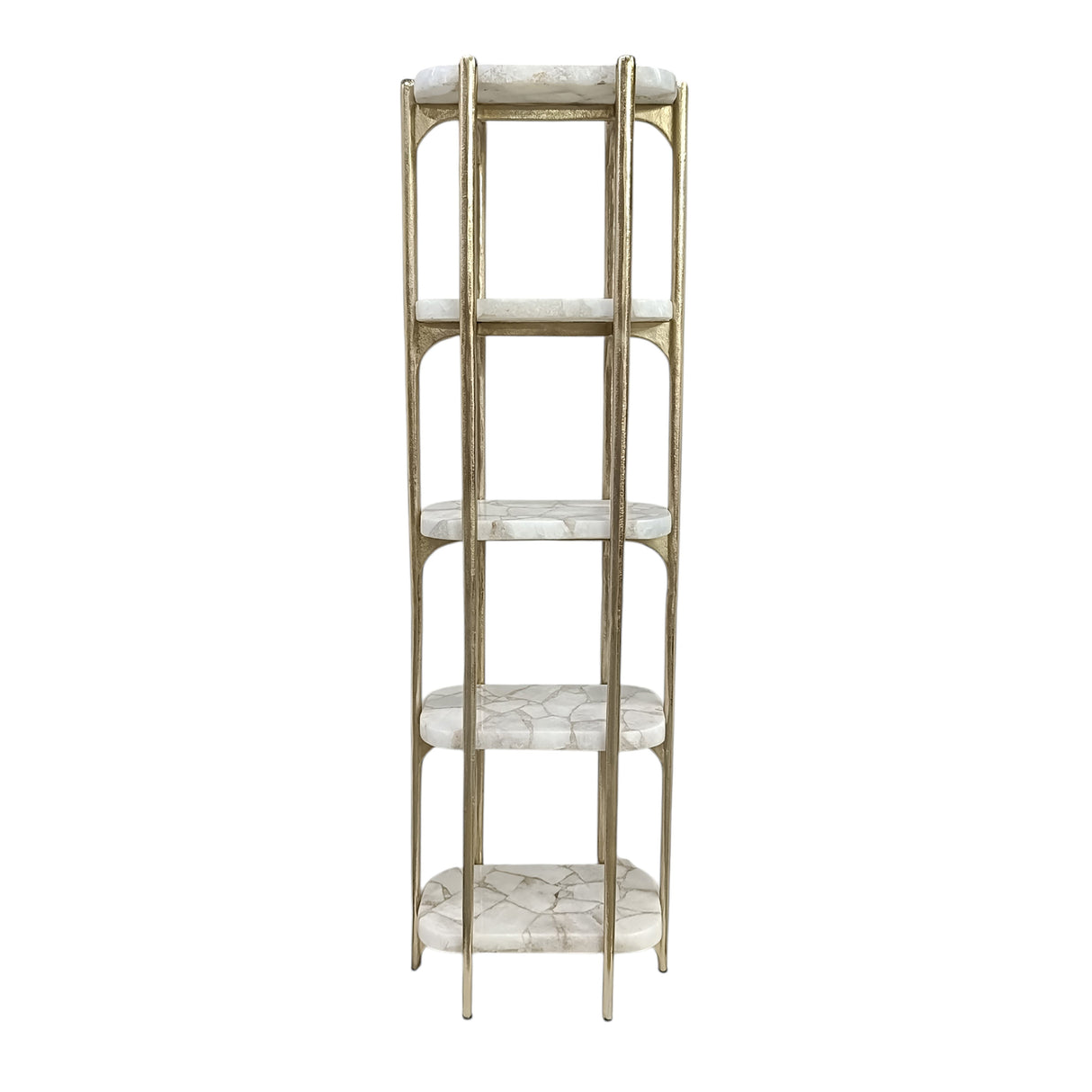 78" Cando White Quartz Etagere