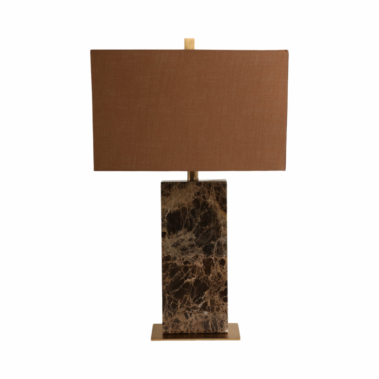 26x16" Rectangle Marble Lamp, Light Brown