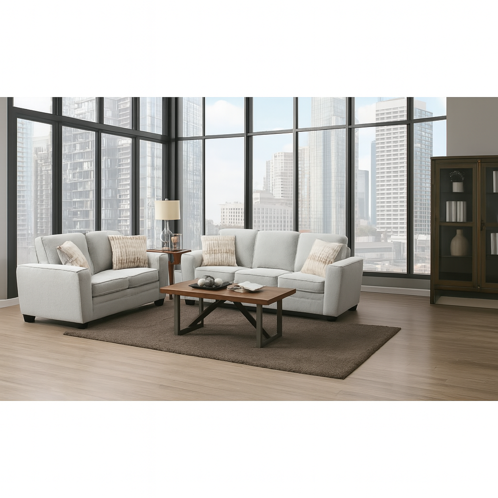 Confa Beige Living Room Set ( Sofa + Loveseat)