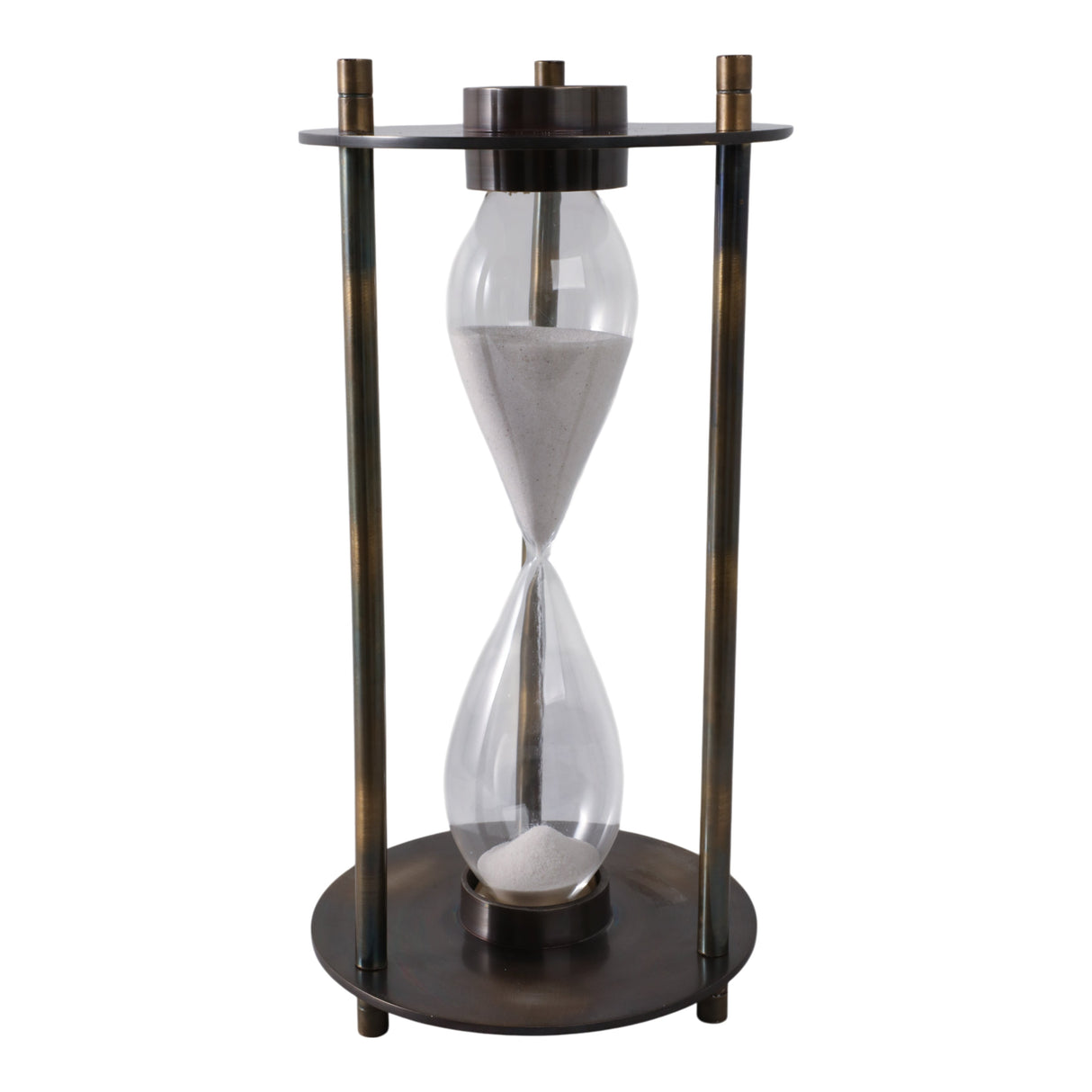 15" PERTH BRONZE ALUMINUM COMPASS HOURGLASS