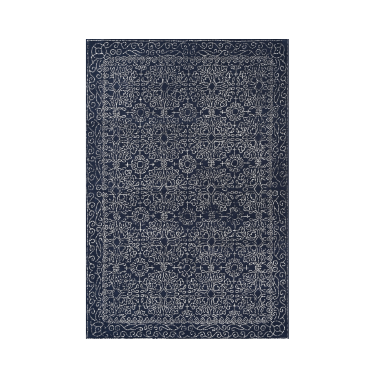 Ruda blue and White Rug