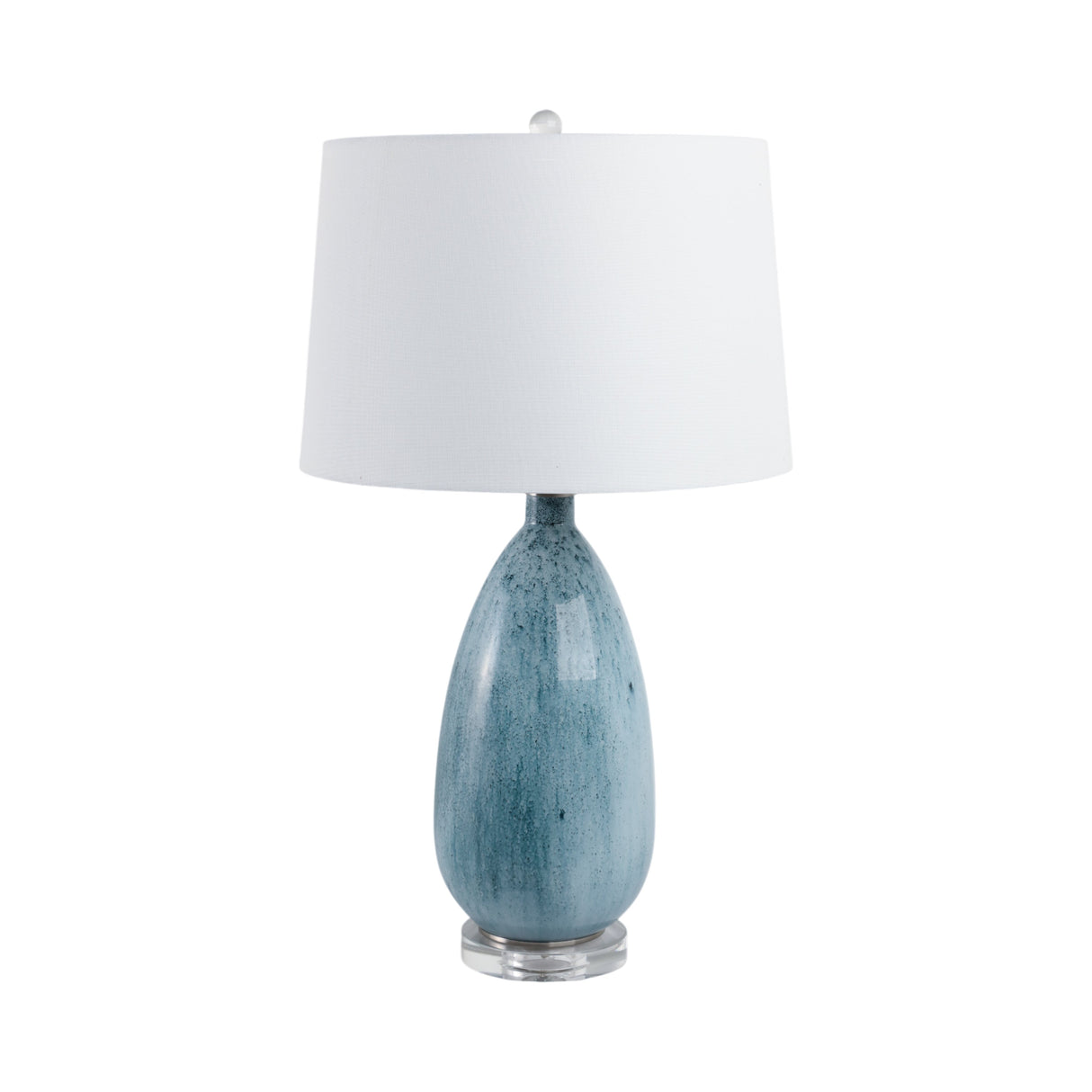 29x17" Reactive Finish Table Lamp, Green