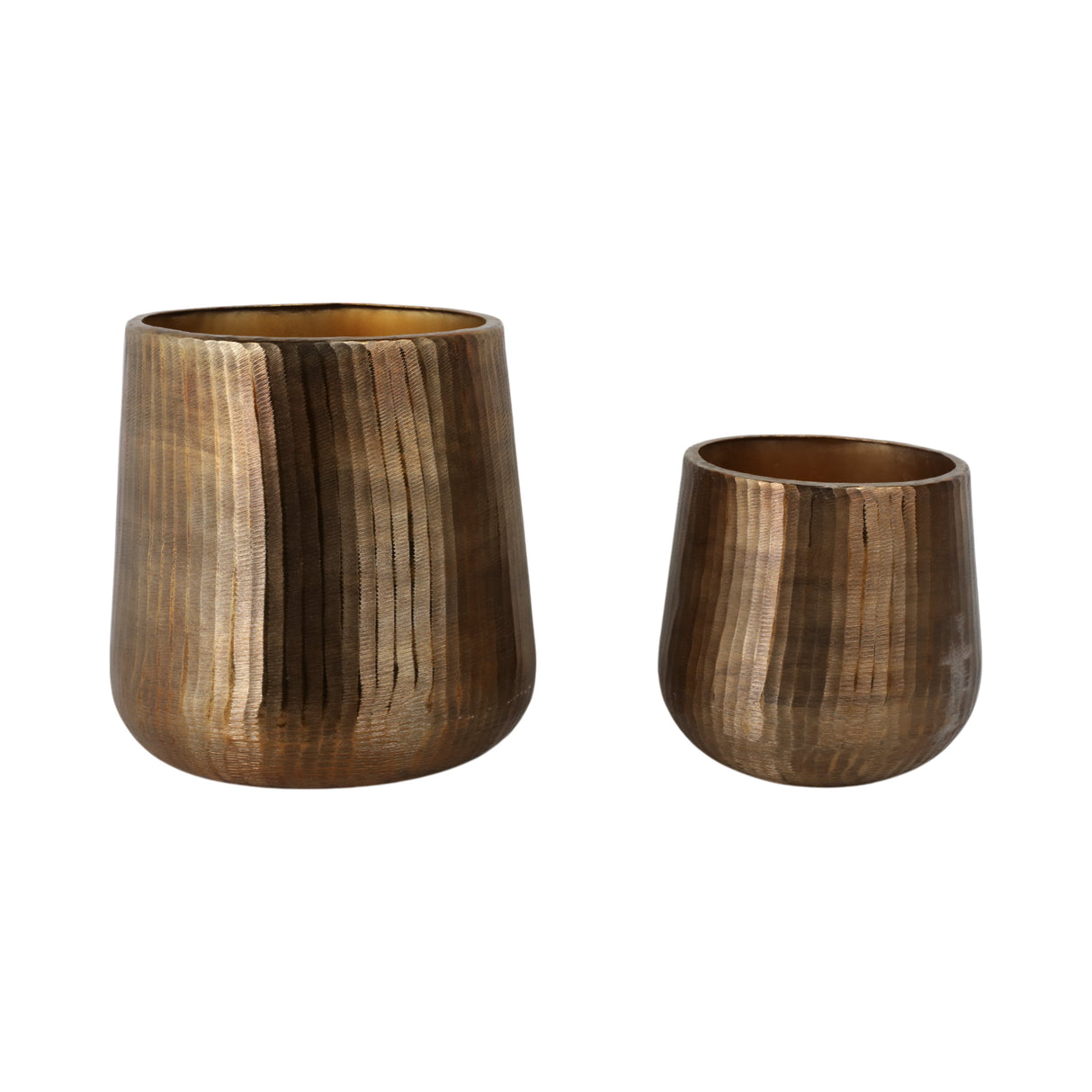 S/2 12/17" Kent Antique Bronze Planters