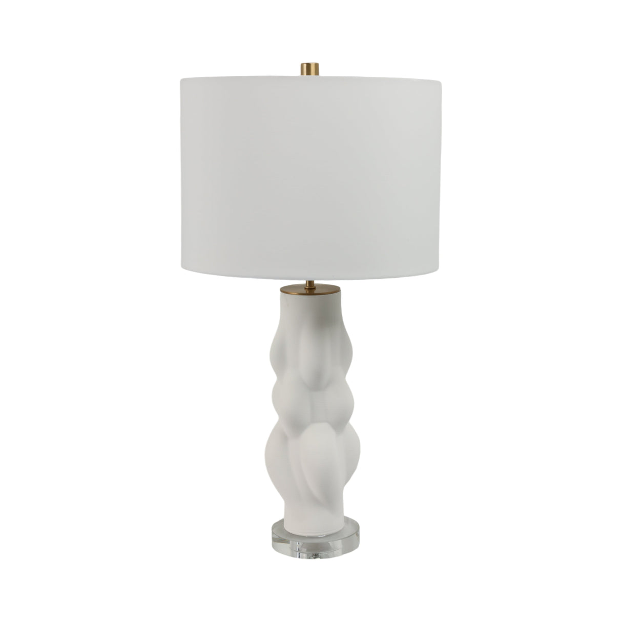 26" Romy 3d Printed Porcelain Table Lamp