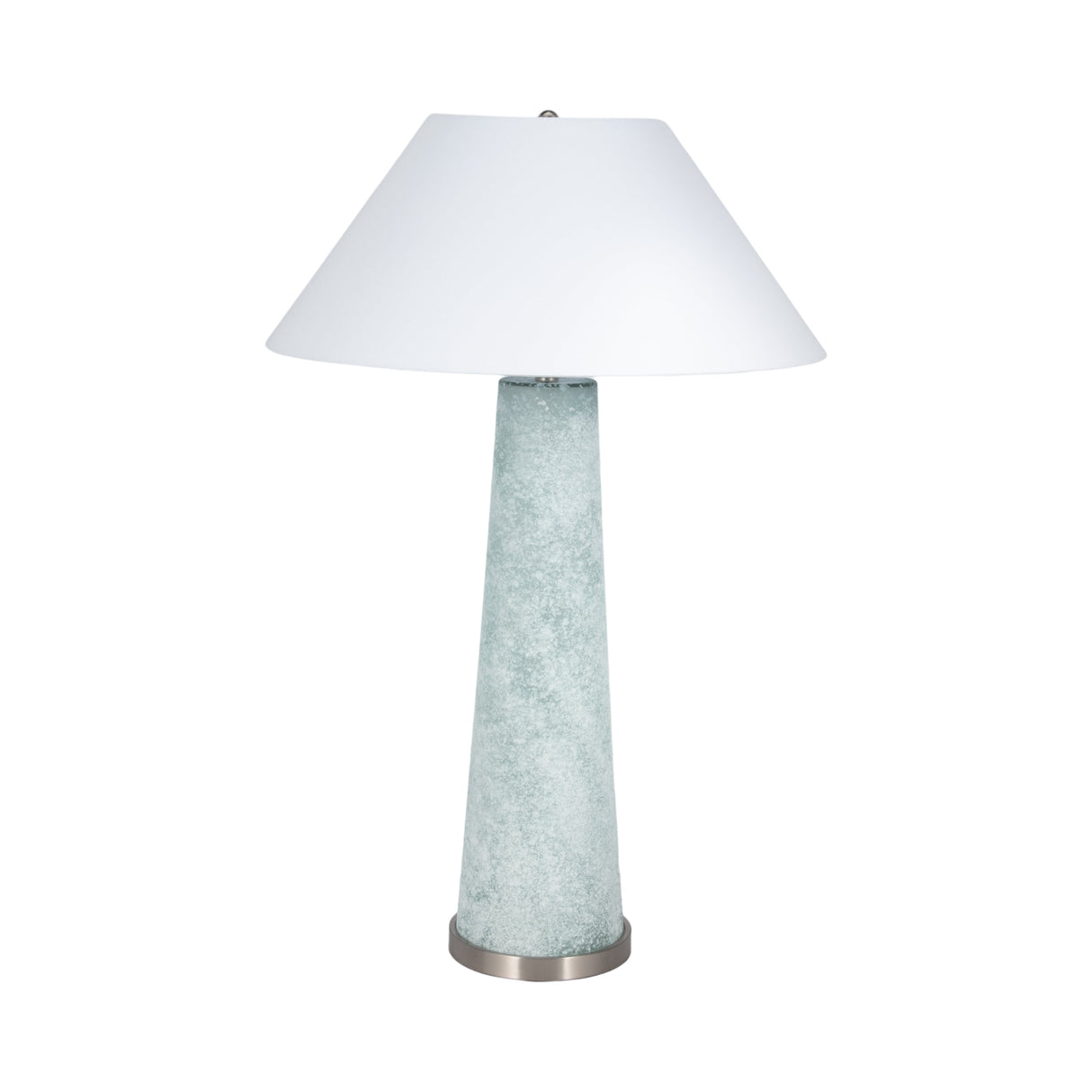 38" Frosted Glass Table Lamp, Blue