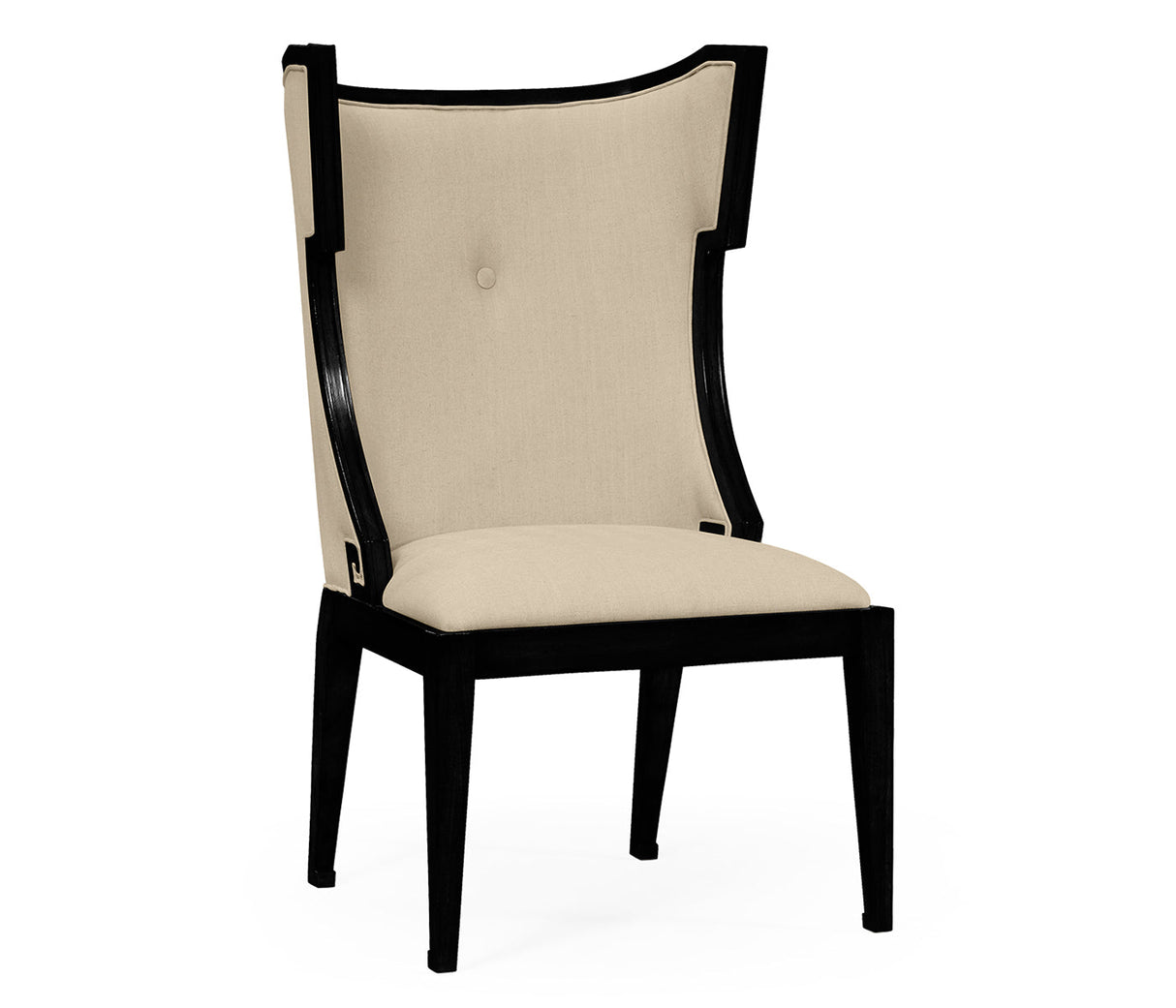 Windsor Collection - Greek Key Design Biedermeier Black Side Chair